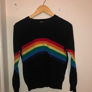 Rainbow black sweater